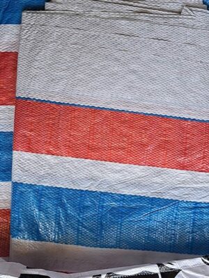 Bạt nhựa PE sọc 3 màu che nắng mưa ngoài trời