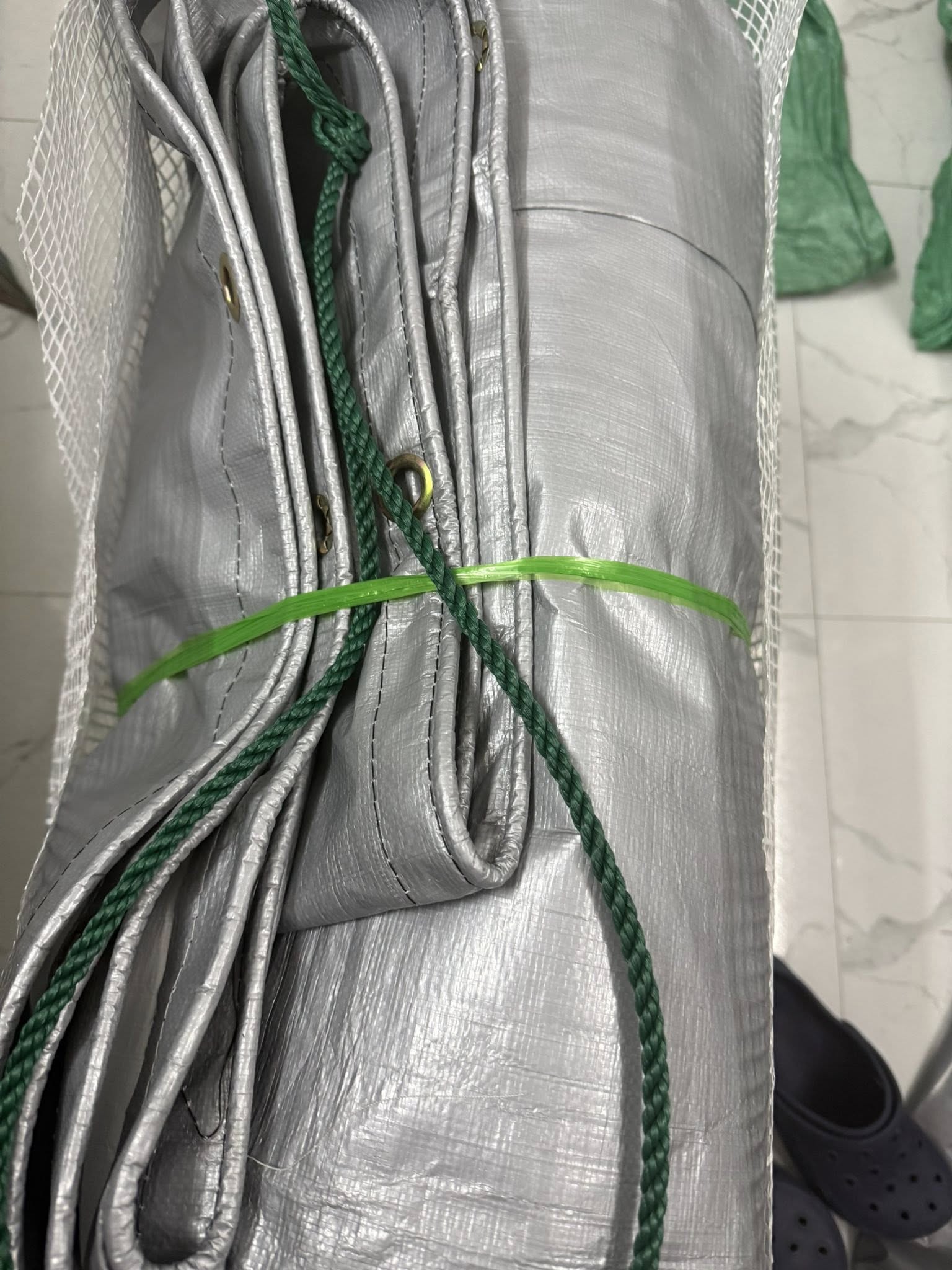 Bạt trắng xám nhũ bạc Bạt trắng xám nhũ bạc