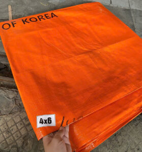 Tấm bạt nhựa xanh cam Hàn Quốc