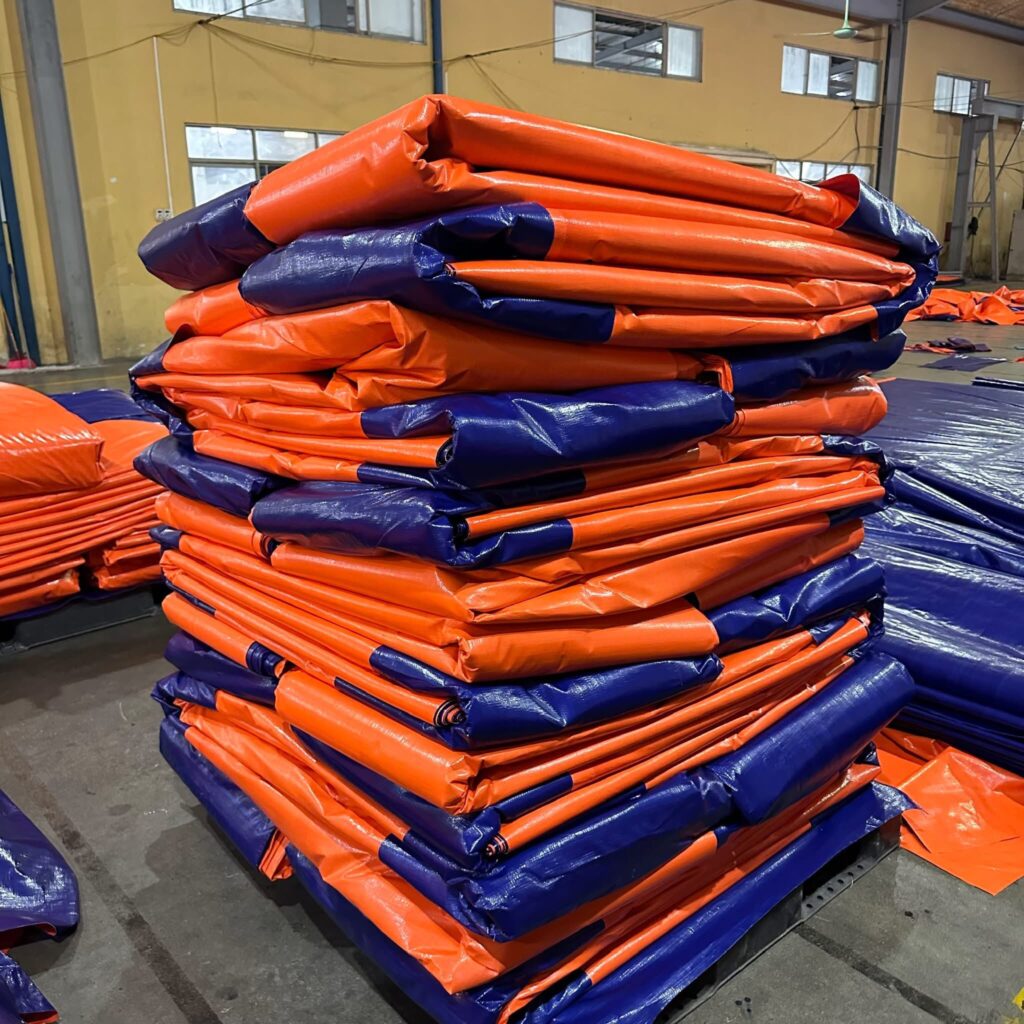 Xưởng cung cấp bạt xanh cam khổ 4mx50m toàn quốc Xưởng cung cấp bạt xanh cam khổ 4mx50m toàn quốc