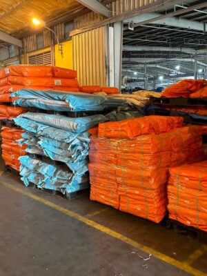 Xưởng cung cấp Bạt xanh cam định lượng 150g/m² giá rẻ toàn quốc