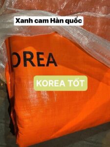 Bạt nhựa xanh cam Hàn Quốc
