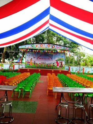 Bạt dù sự kiện che nắng sân trường