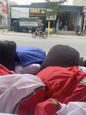 Xưởng may bạt dù che nắng mưa theo yêu cầu