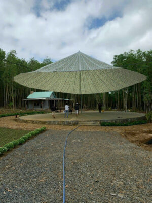 Ứng dụng vải rằn ri quân đội che nắng mưa